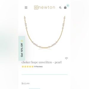 E newton Hope Unwritten Choker 15” (never worn)
